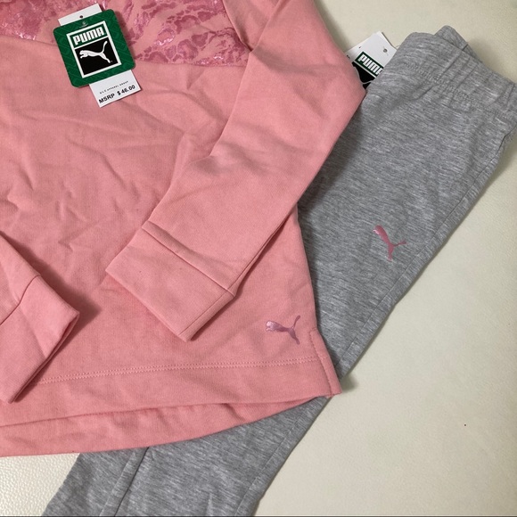 Puma cute pink leggings warm top outfit 4013 - Picture 3 of 5